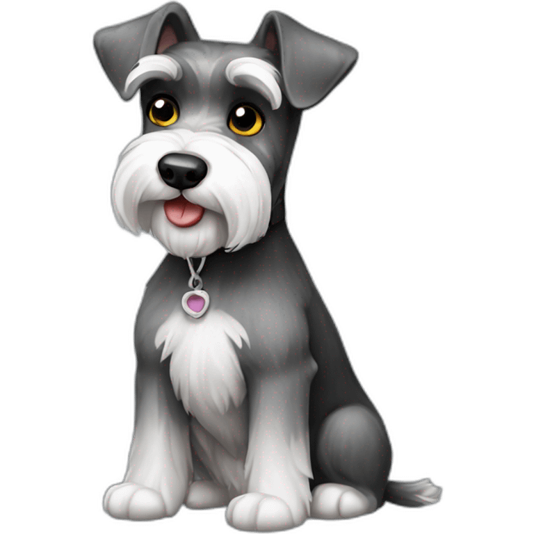 salt and pepper schnauzer  emoji