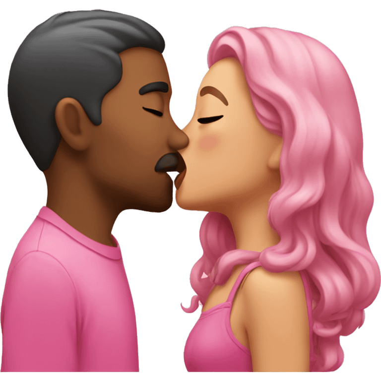 pink kiss emoji