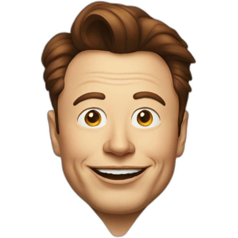 Elon musk clown face emoji