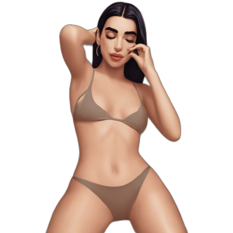 Dua lipa pool boo no swimsuit emoji