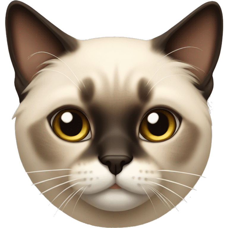 fluffy siamese cat  emoji