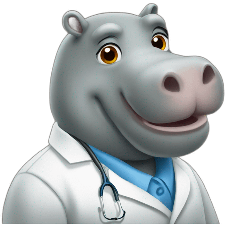 hippopothame-docteur   emoji