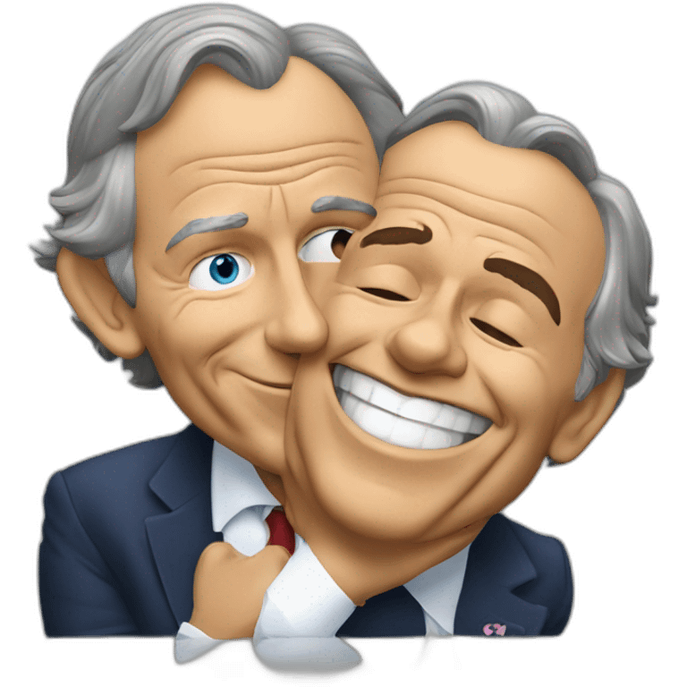 Tony blair kissing george bush emoji