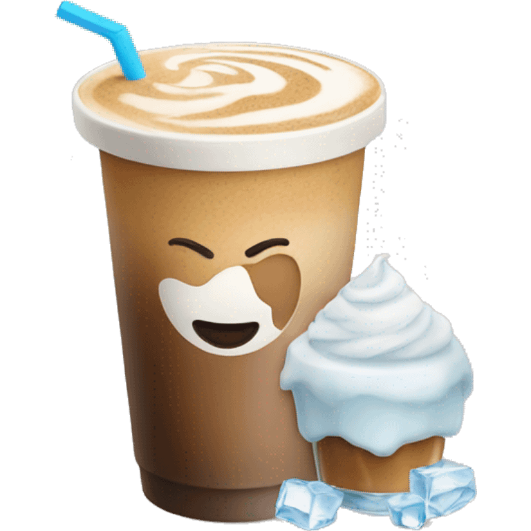 Ice latte emoji