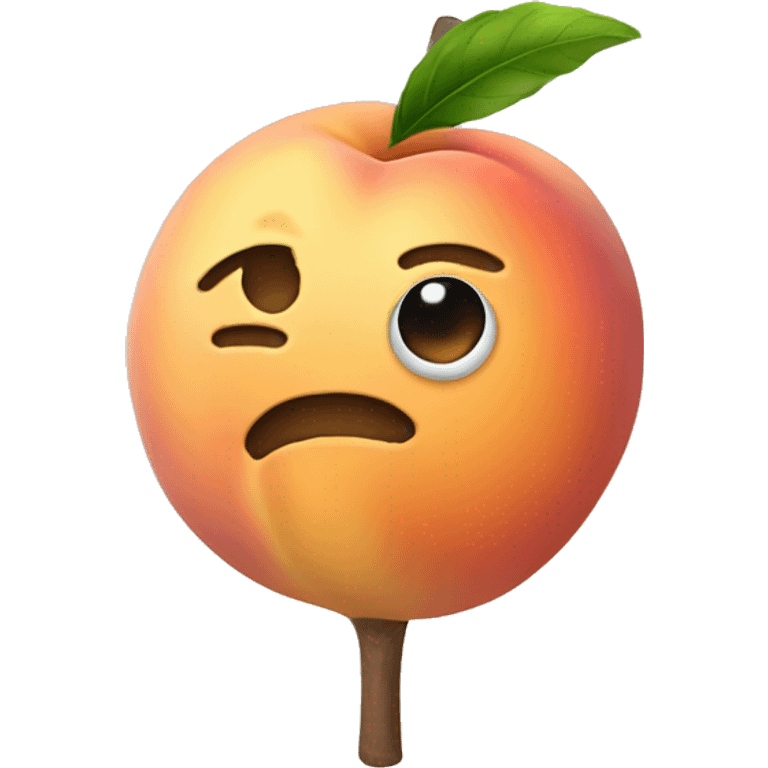 Peach with stick inside emoji