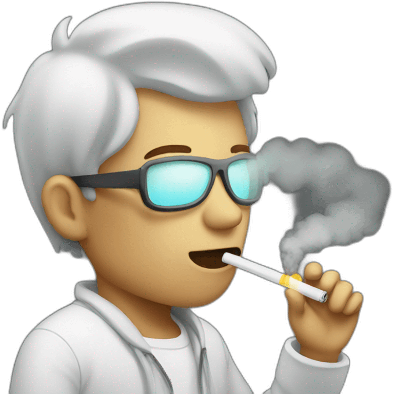 Guy vaping emoji