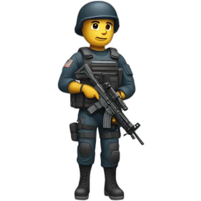 a navy seal holding a rifle emoji