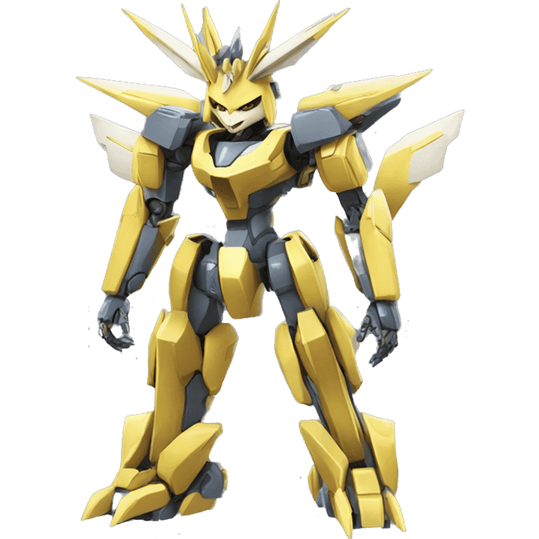 Mechanical Jolteon-Medabot-Mecha full body emoji