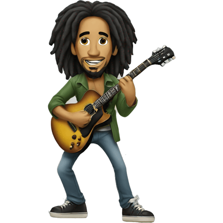 Bob marley with guitar emoji