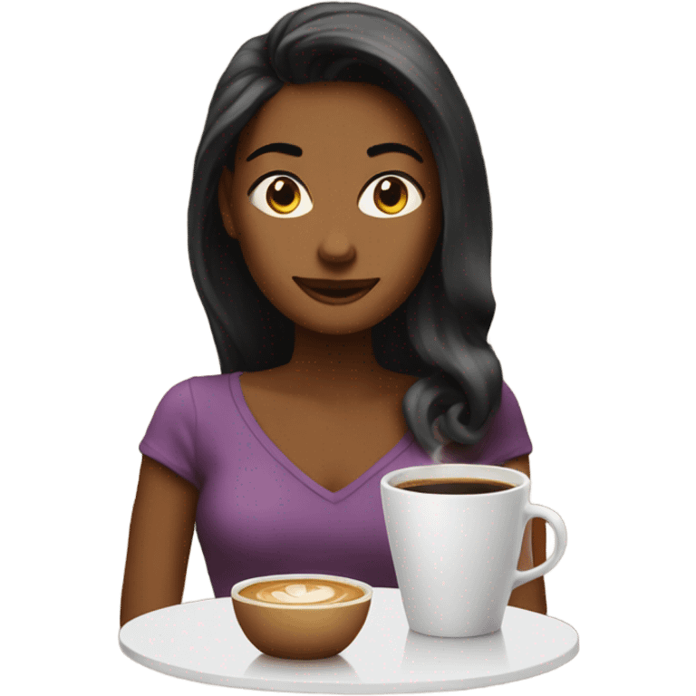 Dayna with a coffee emoji