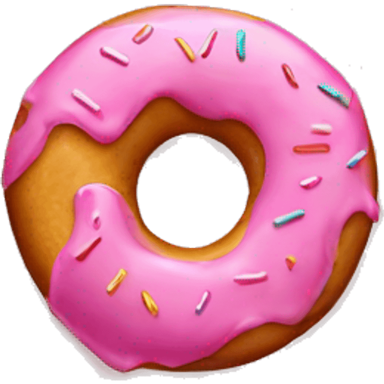 Pink donut emoji