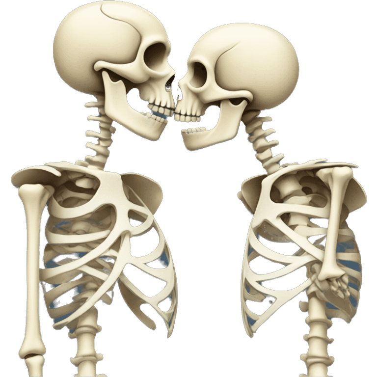 Skeleton kiss emoji