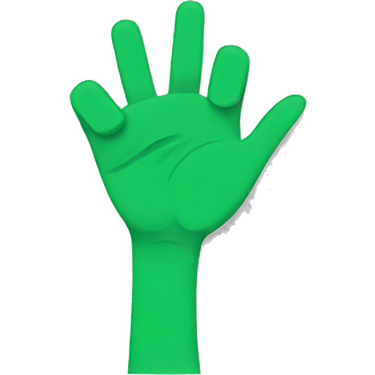 raised arms colored green emoji