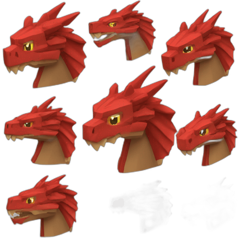 head crania lRed dragon Minecraft delegate emoji