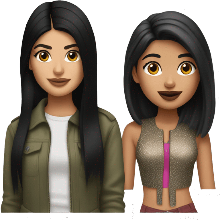 Brunette kylie jenner and bangladesh girl  emoji