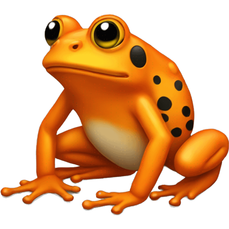 Orange Frog Google style  emoji