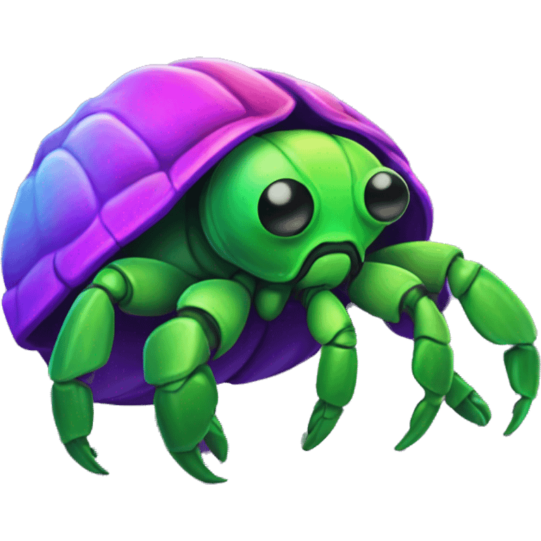 Neon hermit crab  emoji