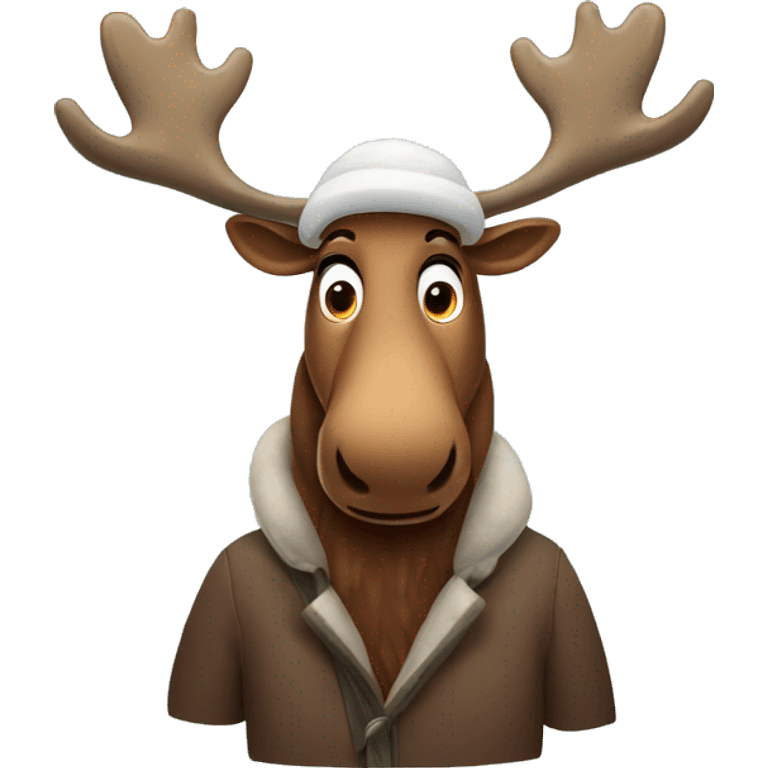 Freezing moose emoji