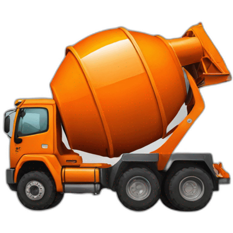 Orange concrete mixer emoji