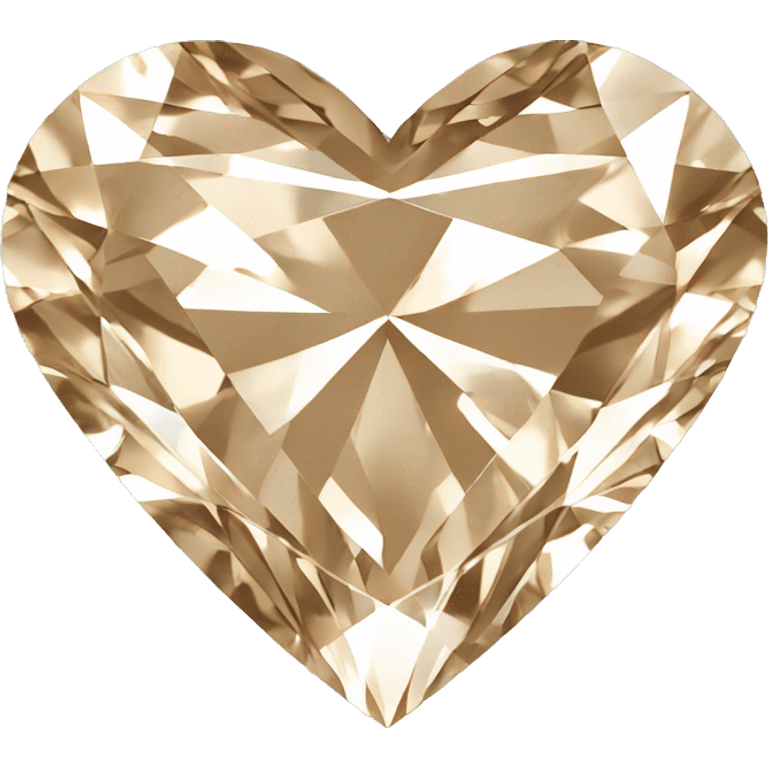 Heart shaped 56-carat beige diamond emoji