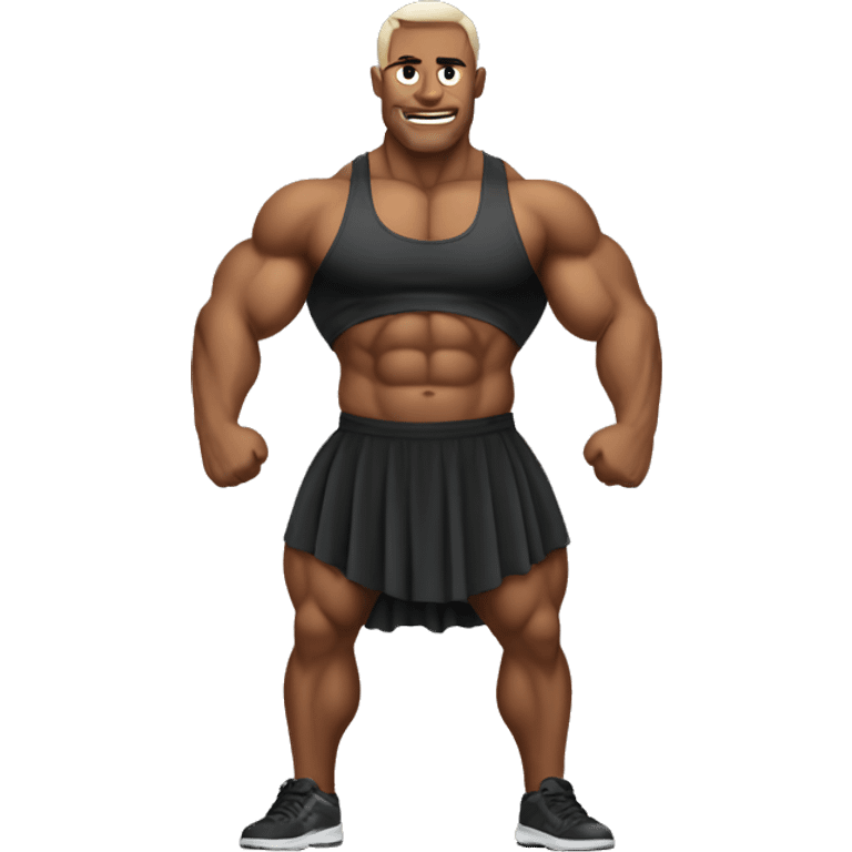 bodybuilder with a skirt emoji