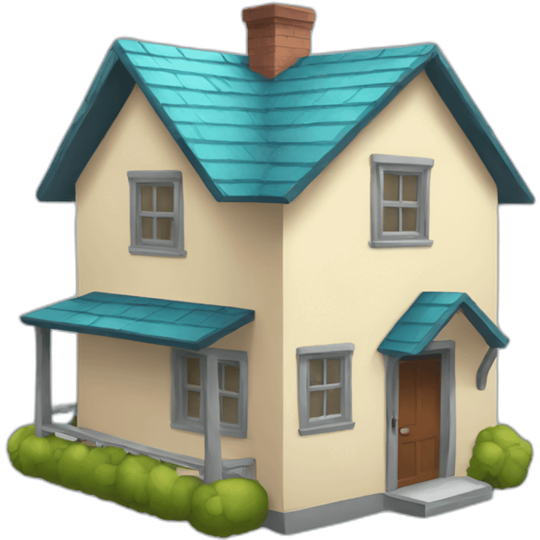 Foster house from cartoon emoji