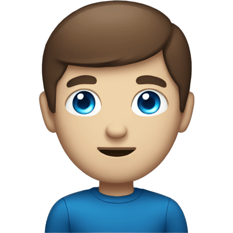 a man with brown hair and blue eyes holding a ufo emoji