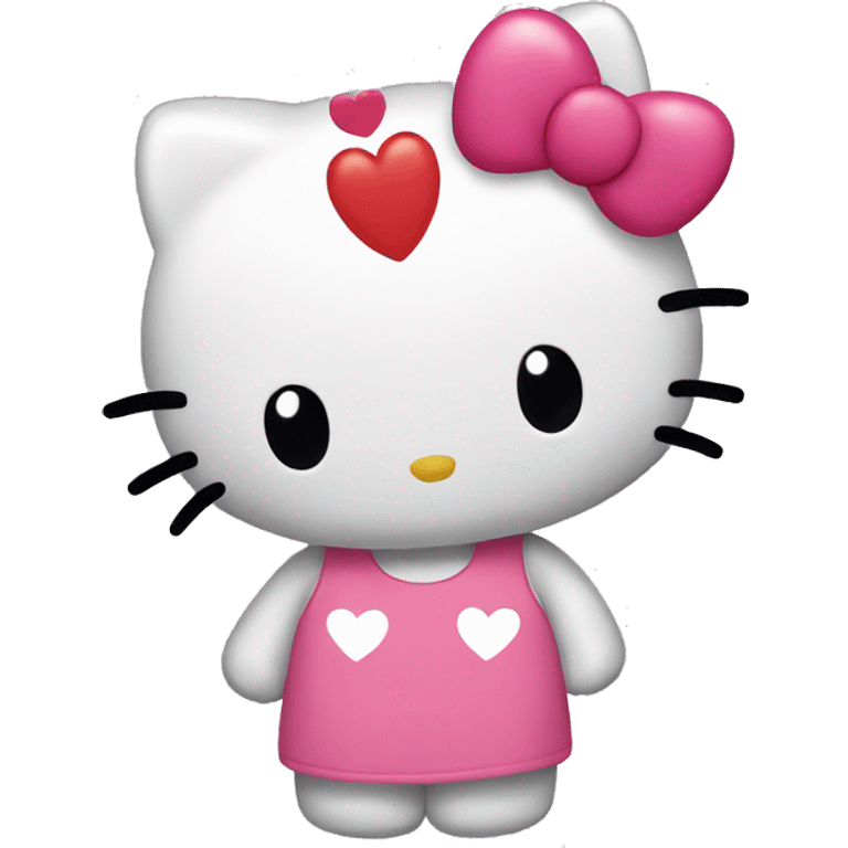 hello kitty with hearts emoji