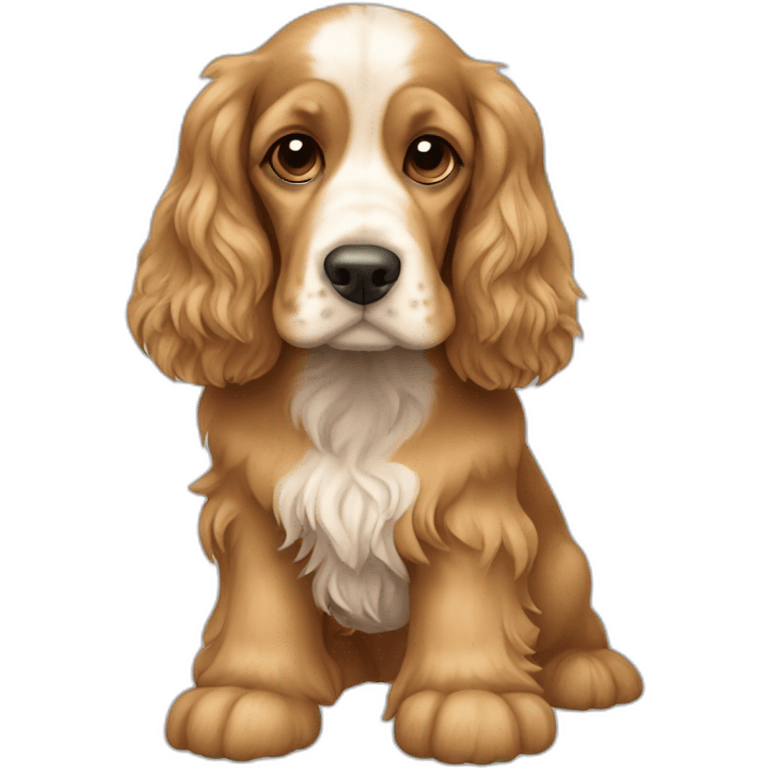 Dog-english-cocker-spaniel-full-body-golden emoji