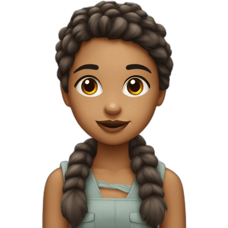 girl mixed with a racoon animal but more realistic emoji