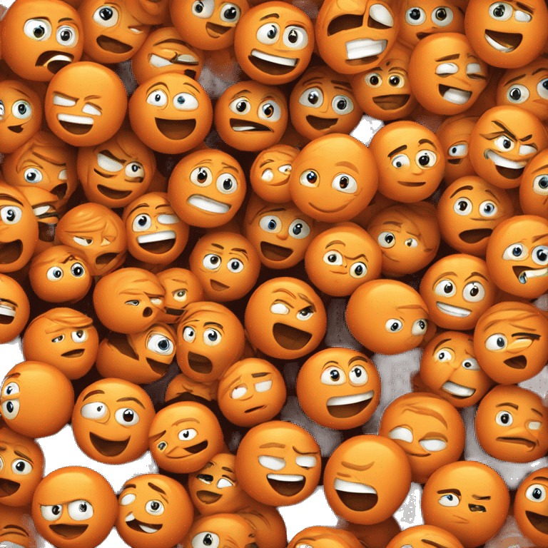 Orange communitcating emoji