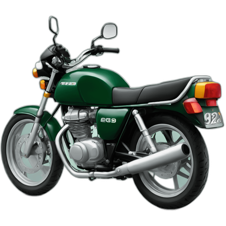 1998 bike honda cb 250 in dark green emoji