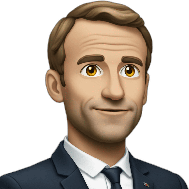 Macron buvant du coca emoji