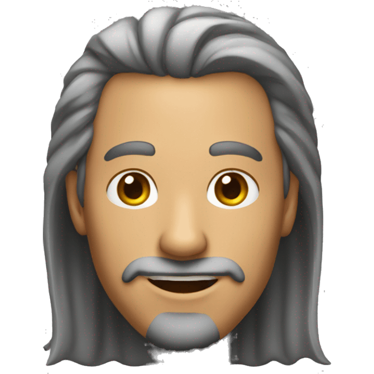 Homem pardo de 45 anos rosto quadrado, cabelo raspado emoji