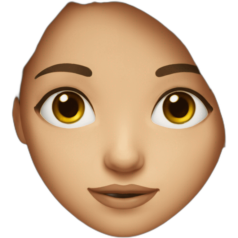 Brown hair eyes Girl emoji