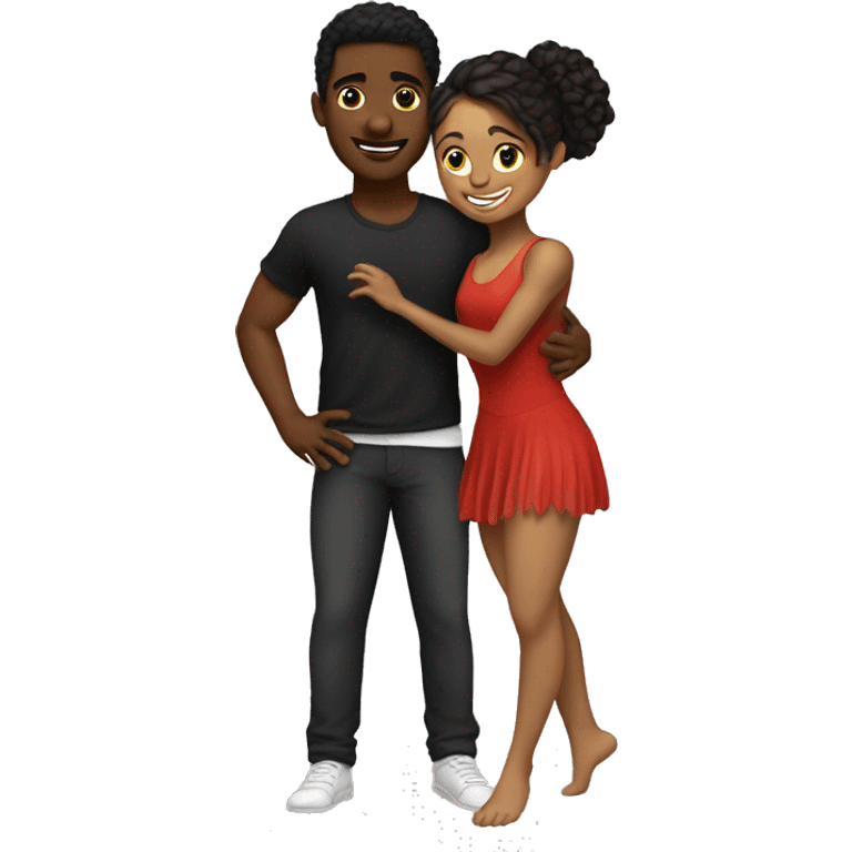 dancer with her boyfriend  emoji