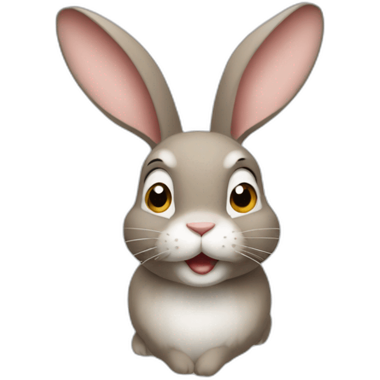 Lapin qui boude emoji