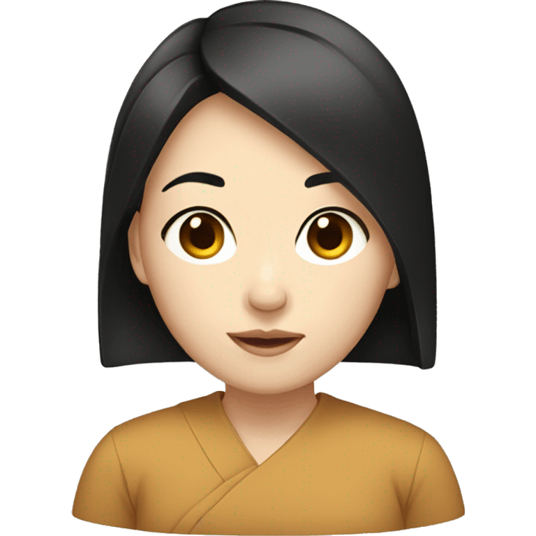 East Asian girl with black hair  emoji