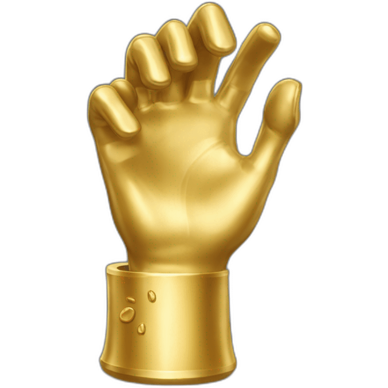 hand grabbin gold ingot emoji