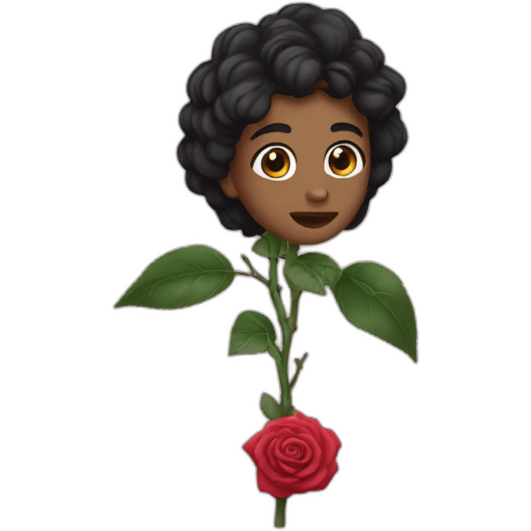 Rose black piba emoji