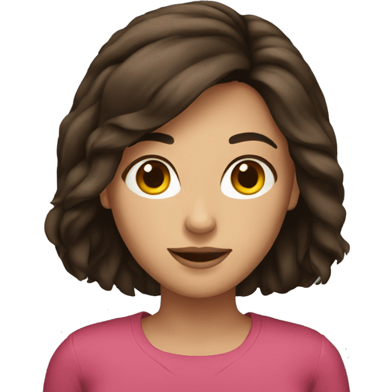 brunette female emoji