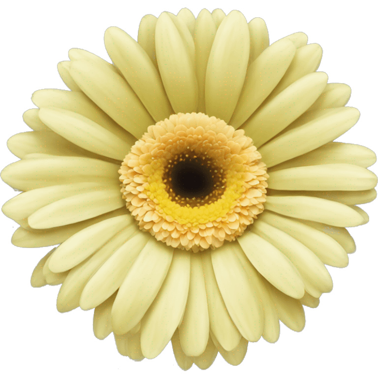 light yellow one flower gerbera emoji