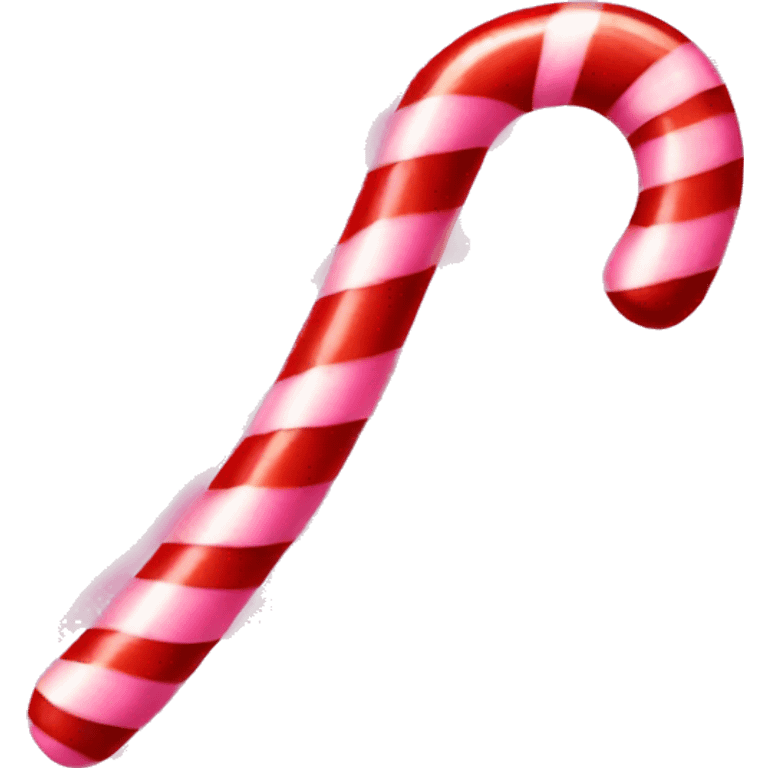 Pink and red candy cane emoji