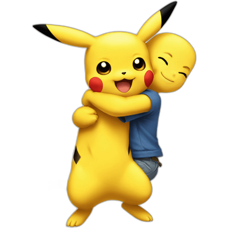 Pikachu hug emoji