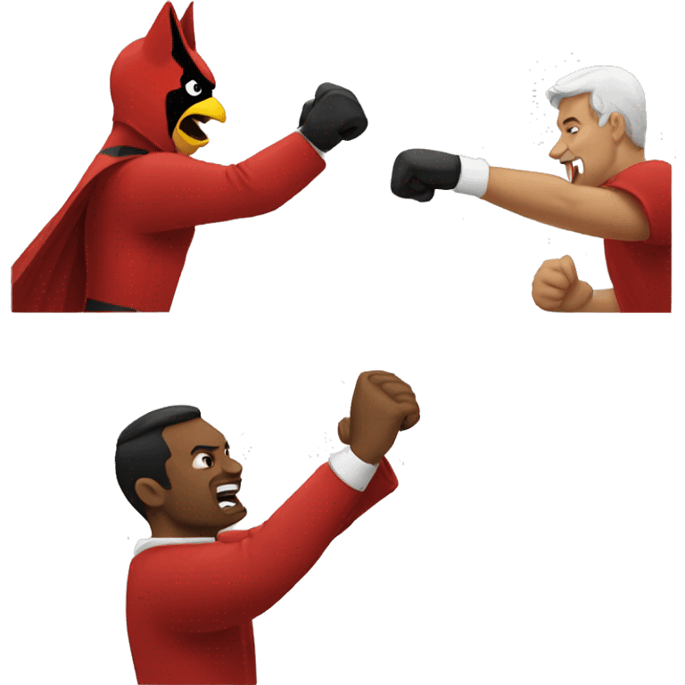 Cardinal punching wildcat emoji