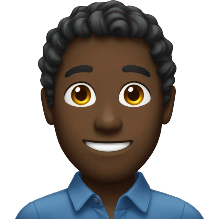 a black guy with waves emoji