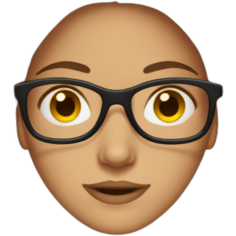 woman with brown hair and glasses emoji