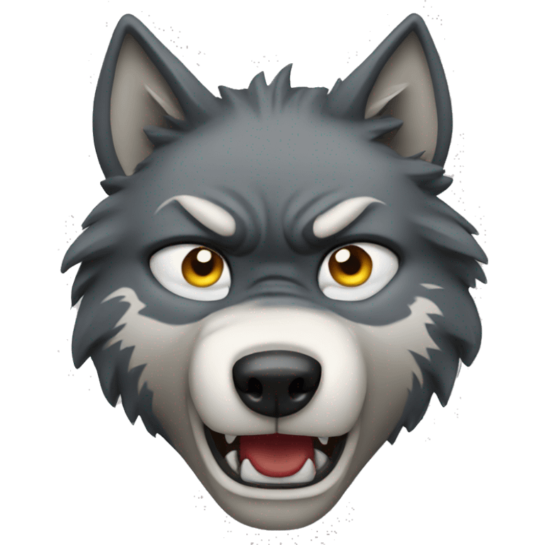 Angry wolf emoji