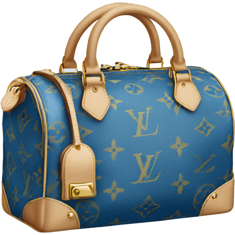 Louis Vuitton bag blue emoji