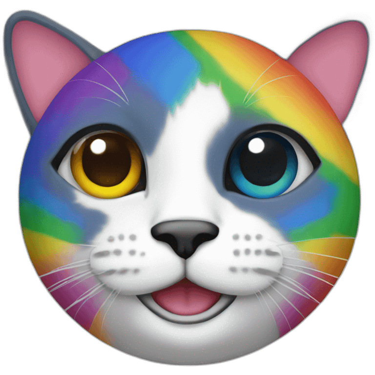 A cat With lgbt colors emoji